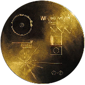 Public Domain Image of Voyager message disc.