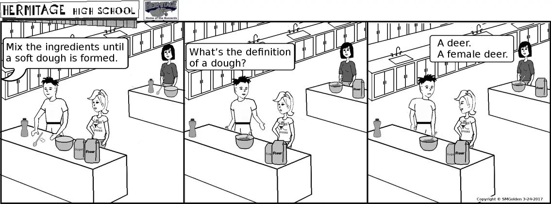 Comic strip: Definition of a dough